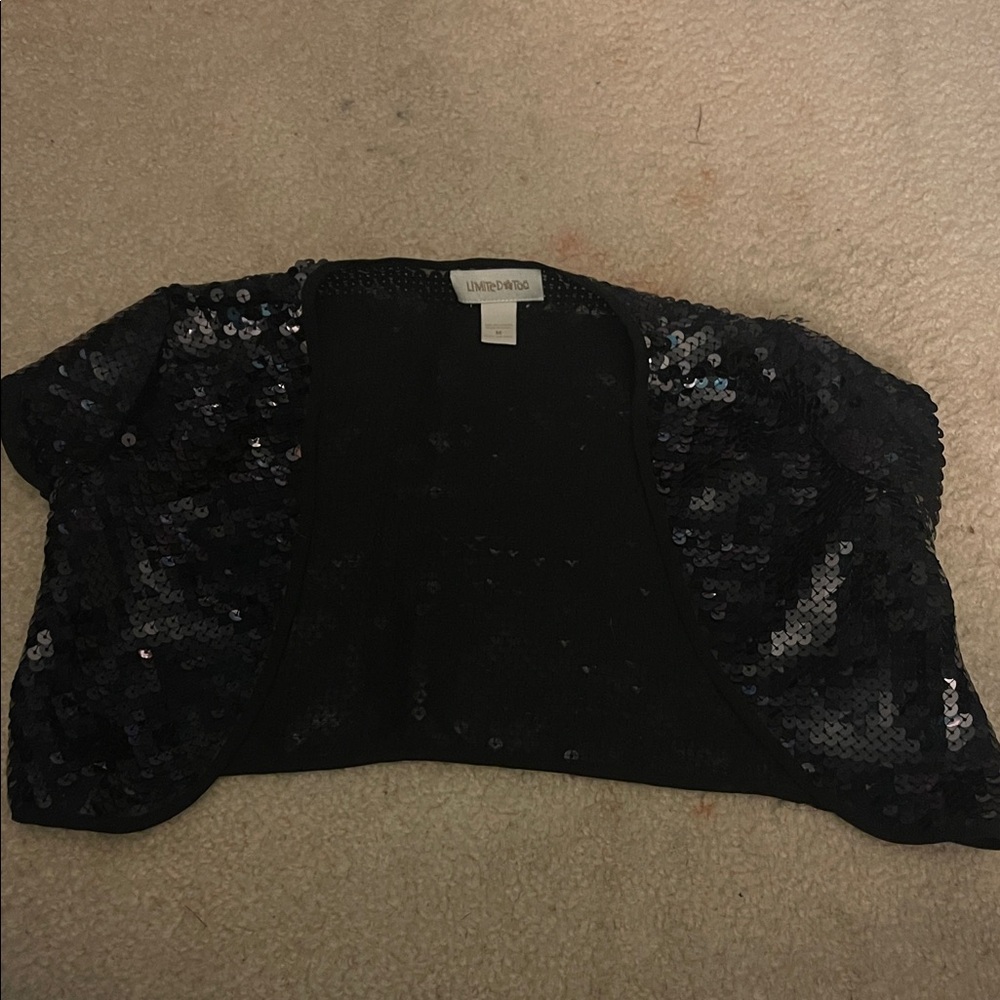 Limited Too Black Sequin Jacket